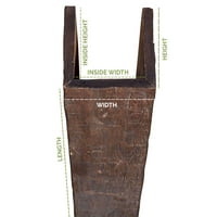 Ekena Millwork 10 W 10 h 22'l 3-strana pečetna čempresa Cypress Endurathane Fau Wood Strop Grep, premium star