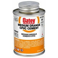 Zobeno-narančasti CPVC cijevni cement srednje gustoće, unca - količina 24
