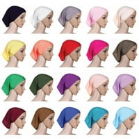 Šarena muslimanska Islamska ženska mekana kapa s otvorenim leđima unutarnja hidžab kapa šal za glavu traka za glavu kapa