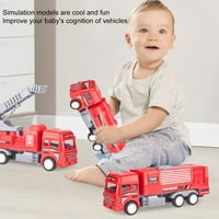 Inercijalna igračka za vatrogasna vozila u inerciji, ručno pritisnuta za klizanje, mogućnost neosvijetljenog vraćanja vatrogasnog