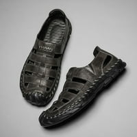 Muške sandale sa zatvorenim nožnim prstima, sportske sandale, Ležerne ručno izrađene kožne sandale, podesive ribarske sandale za