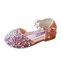 Cipele dječje sandale za djevojčice s bisernim lukom princeza jednobojne dječje cipele sa šljokicama dječje cipele za djevojčice