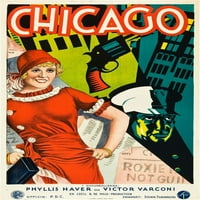 Chicago lijevo: Phillies Haver na švedskom umjetničkom plakatu iz 1927. Glavni otisak filmskog plakata