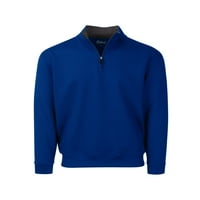 Muški pulover za golf s patentnim zatvaračem u punoj boji, velika siva u boji -