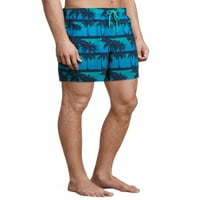 George muški i veliki muškarci 6 Palm Tree Novelty & Basic Swim Trunk 2-Pack, do veličine 5xl