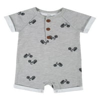 Moderni trenuci majice Gerber Bay Boy Henley, Short & Romper, 3-komad odjeće