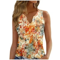 Ženski vrhovi za izlazak u stilu Plus Size, ljetne bluze s cvjetnim printom, narančasta u boji