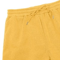Lanene hlače za žene, široke, široke, visokog struka, ravne Ležerne hlače