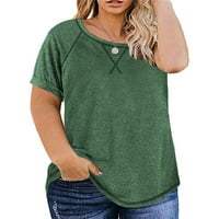 Ženske Raglan majice s okruglim vratom i kratkim rukavima Plus veličine