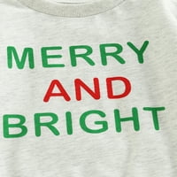 2/ Božićni pulover za djevojčice i dječake s dugim rukavima s printom slova prevelika majica s gornjim dijelom Siva od 4 godine