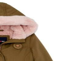 Ograničena i mališana djevojka fau sherpa anorak zimska jakna