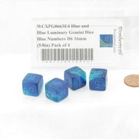 Plave i plave kockice s plavim brojevima