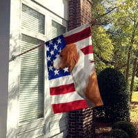 Drever Dog Američka zastava platno za zastavu veličine kuće