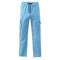 Teretne hlače za muškarce, obične pamučne casual hlače s puno džepova, vanjske ravne Fitness hlače, teretne hlače, prodaja hlača