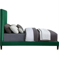 Namještaj Meridian Harlee zeleni baršunasti bračni krevet