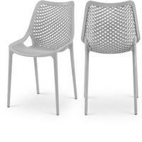 Meridian Namještaj Mykonos sivi vanjski dvorišni stolica set od 4