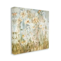 Raznoliki cvjetni cvjetovi među travama raznoliki Umjetnička galerija omotana platnom, tiskana zidna umjetnost, dizajn Jill Martin