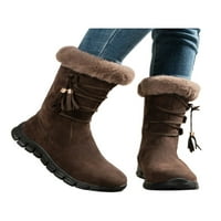 Ženske čizme za snijeg about plišane podstavljene čizme za snijeg tople cipele do sredine teleta neklizajuće cipele za hodanje s