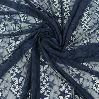 Rim Tekstil najlonska tkanina od čipke s dizajnom zvijezda - mornarica