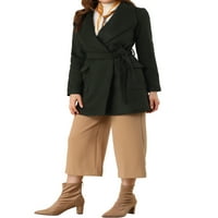 Jedinstveni prijedlozi ženski zimski kaput sa šal ovratnikom, reverima i remenom s džepovima