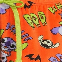 Ukratko navedena ženska Disney Stitch Halloween jogger hlače za spavanje