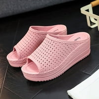 Papuče ženske PVC ružičaste cipele na visoku petu 37