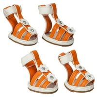 Vodootporne PVC Cipele za kućne ljubimce podržane kopčom sandale-set od 4