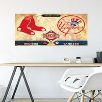 Rivalstva - New York Yankees vs Boston Red SO Wall Poster s Pushpins, 22.375 34