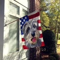 Minijaturni šnaucer pas američka zastava platno za zastavu veličina kuće -