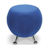 Kuglasta stolica od tkanine u plavoj boji