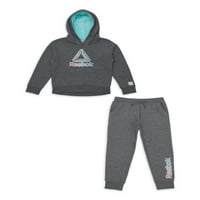 Reebok Girls Fleece Hoodie i JOGGER TWACEPANTS, Dvodijelni set, veličine 4-18