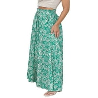 Seksi Palazzo plesne hlače visokog struka za žene, široke hlače s cvjetnim printom, ljetne hlače za plažu u zelenoj boji s cvjetnim