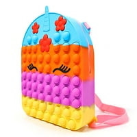 ; / Višebojni ruksak od jednoroga za djevojčice silikonski ruksak u obliku crtane životinje za ublažavanje stresa školska torba za