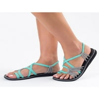 Ženske ljetne ravne sandale na plaži s naramenicama u naramenicama, Ležerne lagane ženske cipele, američke veličine 4,5-12
