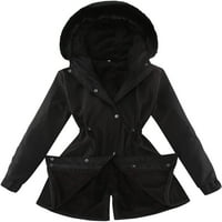 Debeli kaput, zimski Ženski kaput s kapuljačom, jakna, topli Ženski dugi kaput, vjetrovka, topli zimski kaput za žene