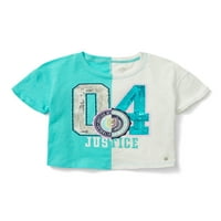 Justice Girls Split Graphic Prevelike majice, veličine XS- XLP