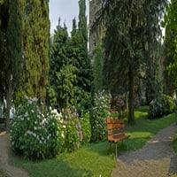 Pogled na vrt oko la Rocce, Bergamo, Lombardija, Italija tiskanje plakata od strane tvrtke mn