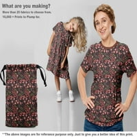 Jednobojna pamučna svilena smeđa cvjetna tkanina materijal za haljinu tkanina s otiskom širine dvorišta