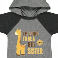 U stilu bit ću velika sestra, poklon bodi od žirafe za djevojčice