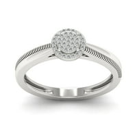 1 10CT TDW 10K Dijamantni halo prsten od bijelog zlata