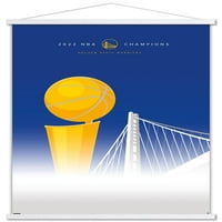 Golden State Warriors - S. Preston Champions Wall Poster s magnetskim okvirom, 22.375 34