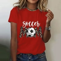 Majice za žene grafička majica s printom slova bluza s okruglim vratom kratkih rukava majice majice majica