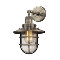 13 - inčni visoki svijećnjak s 1 svjetiljkom-antikni mesing