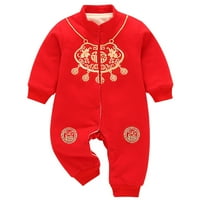 Bodi za novorođenčad Bodi neutralno odijelo za novorođenčad od debele vune kineski božićni kostim klizači Crveni kombinezoni na prodaju