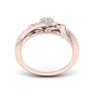 Zaručnički prsten od ružičastog zlata od 14 karata s dijamantom od 34 karata