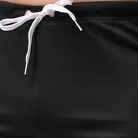 Muške kratke hlače ljetne sportske kratke hlače Ležerne jednobojne na otvorenom s džepovima kratke hlače za plažu hlače, crne, uh