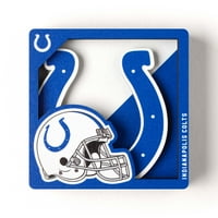 YouthEfan NFL Indianapolis Colts 3D serija logotipa Magnet