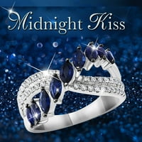 Dijamantni poklon prsten za godišnjicu, prsten za zabavu, dan vjenčanja, rođendan, tamna mrlja, ženska vodena zaruka, modni plavi