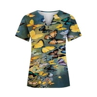 Ženske majice na rasprodaji modne ženske ljetne Ležerne majice s izrezom u obliku slova u i kratkim rukavima Bluza majica s printom