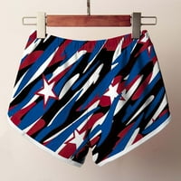 Ženske trenažne kratke hlače za trčanje, ženske Ležerne kratke hlače s printom američke zastave, kratke udobne široke ljetne kratke
